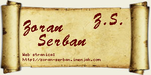 Zoran Šerban vizit kartica
